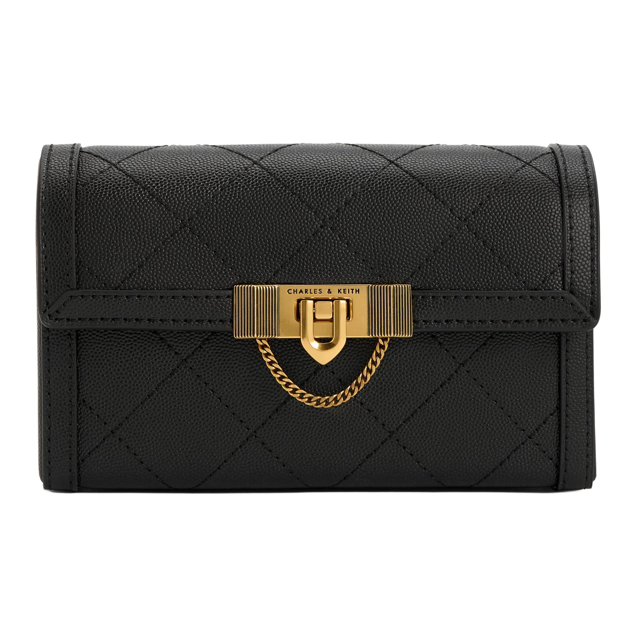 Charles & Keith Quilted Chain Shoulder Bag