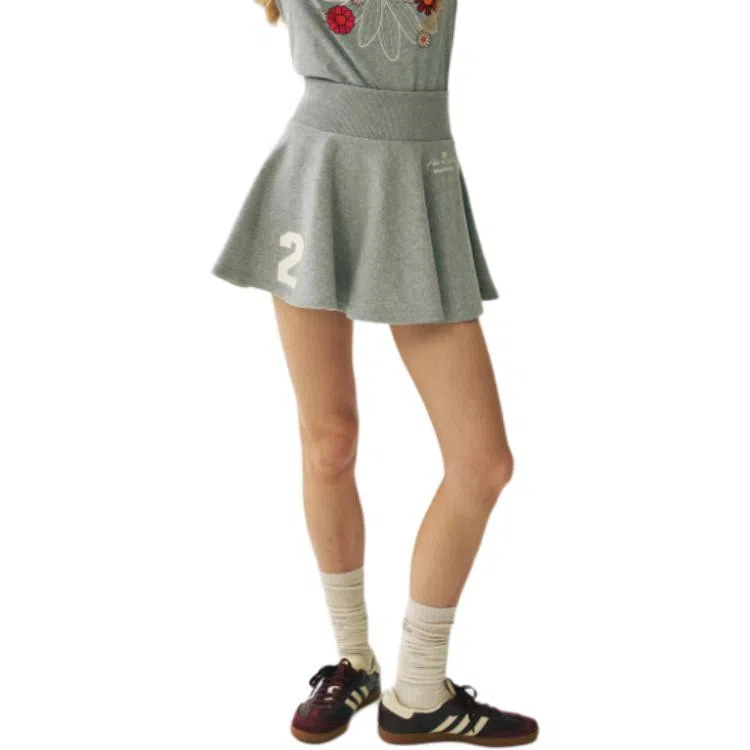 MARDI MERCREDI SS25 FLARE MINI SKIRT ORIGINALIS 25_GREY