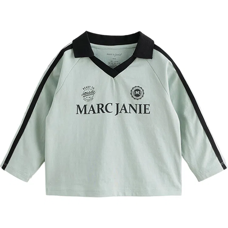 MARC&JANIE V-Neck Raglan Long Sleeve Tee
