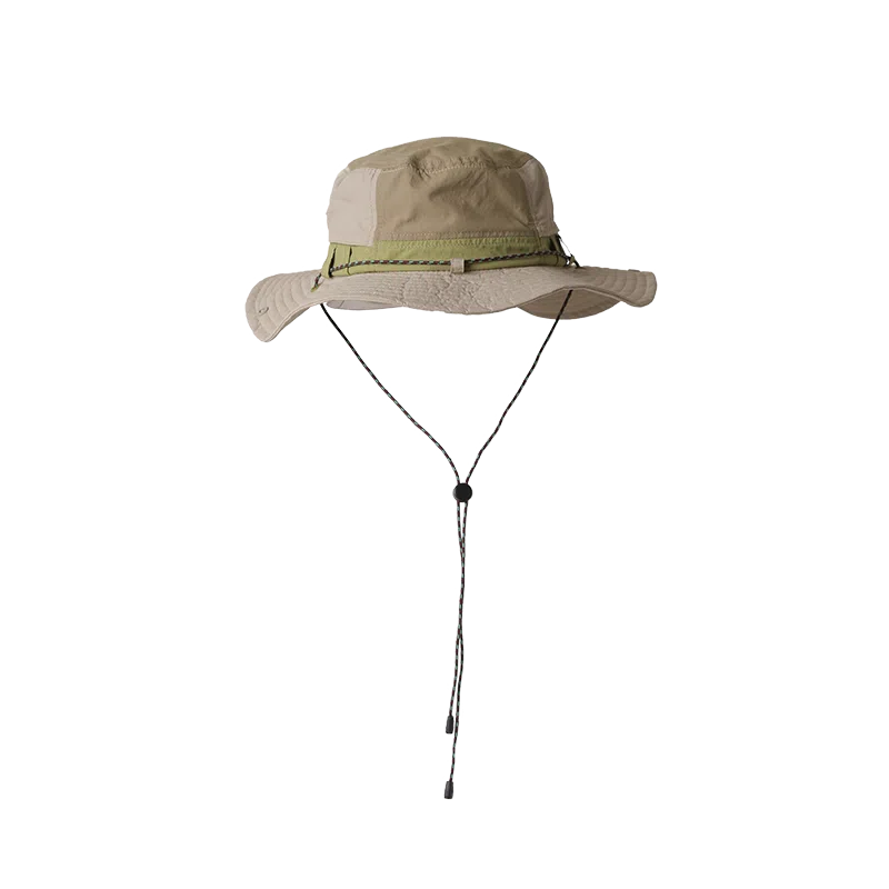 云朵工厂 大帽檐拼色休闲户外穿搭薄款 锦纶 渔夫帽 女款