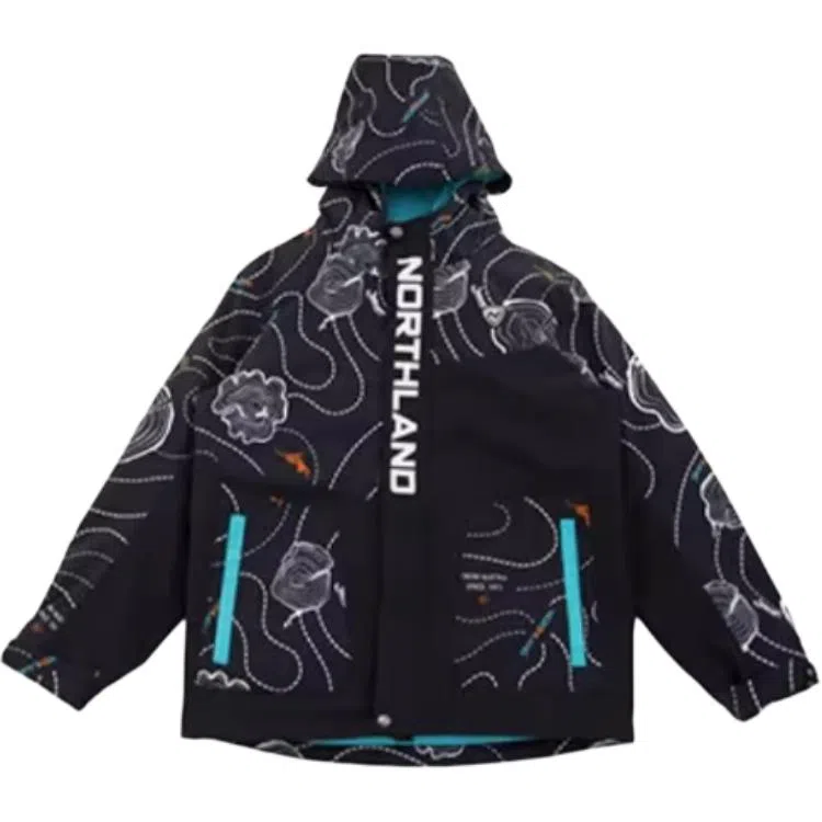 诺诗兰 连帽舒适保暖透气防泼水冲锋衣 青少年