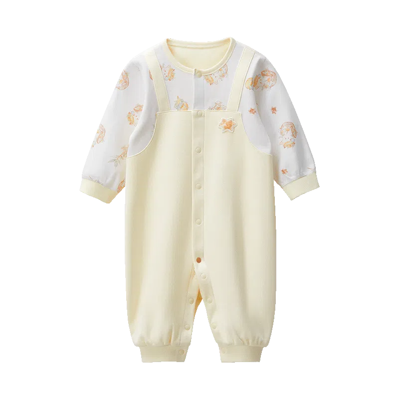 十月结晶连体衣 圆领舒适假两件长袖 婴幼童