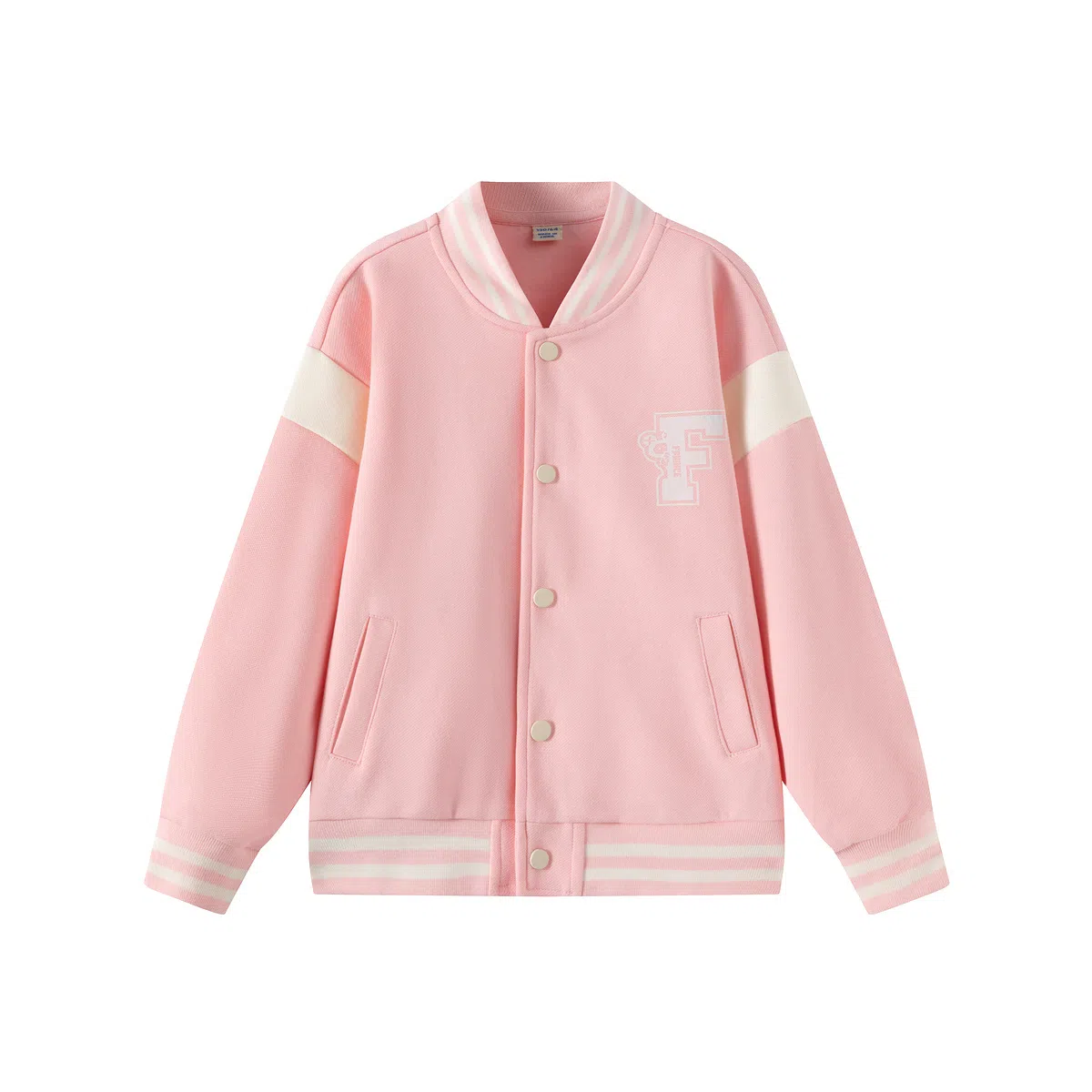 青蛙王子 字母印花舒适单排扣长袖棒球服 儿童款