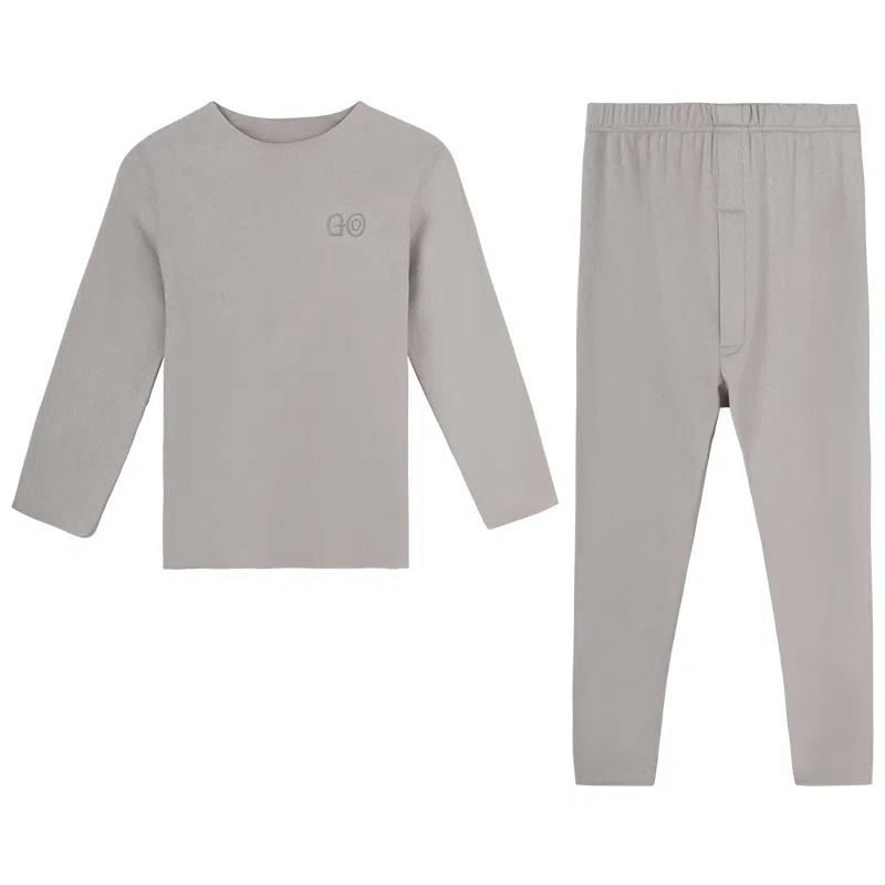 红豆无痕打底轻暖秋衣秋裤抑菌儿童保暖内衣裤套装 儿童款