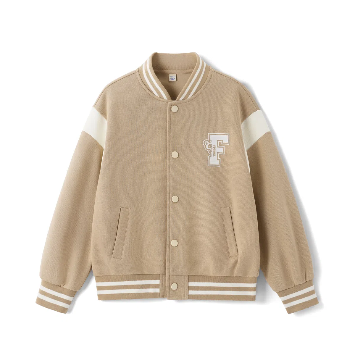 青蛙王子 字母印花舒适单排扣长袖棒球服 儿童款