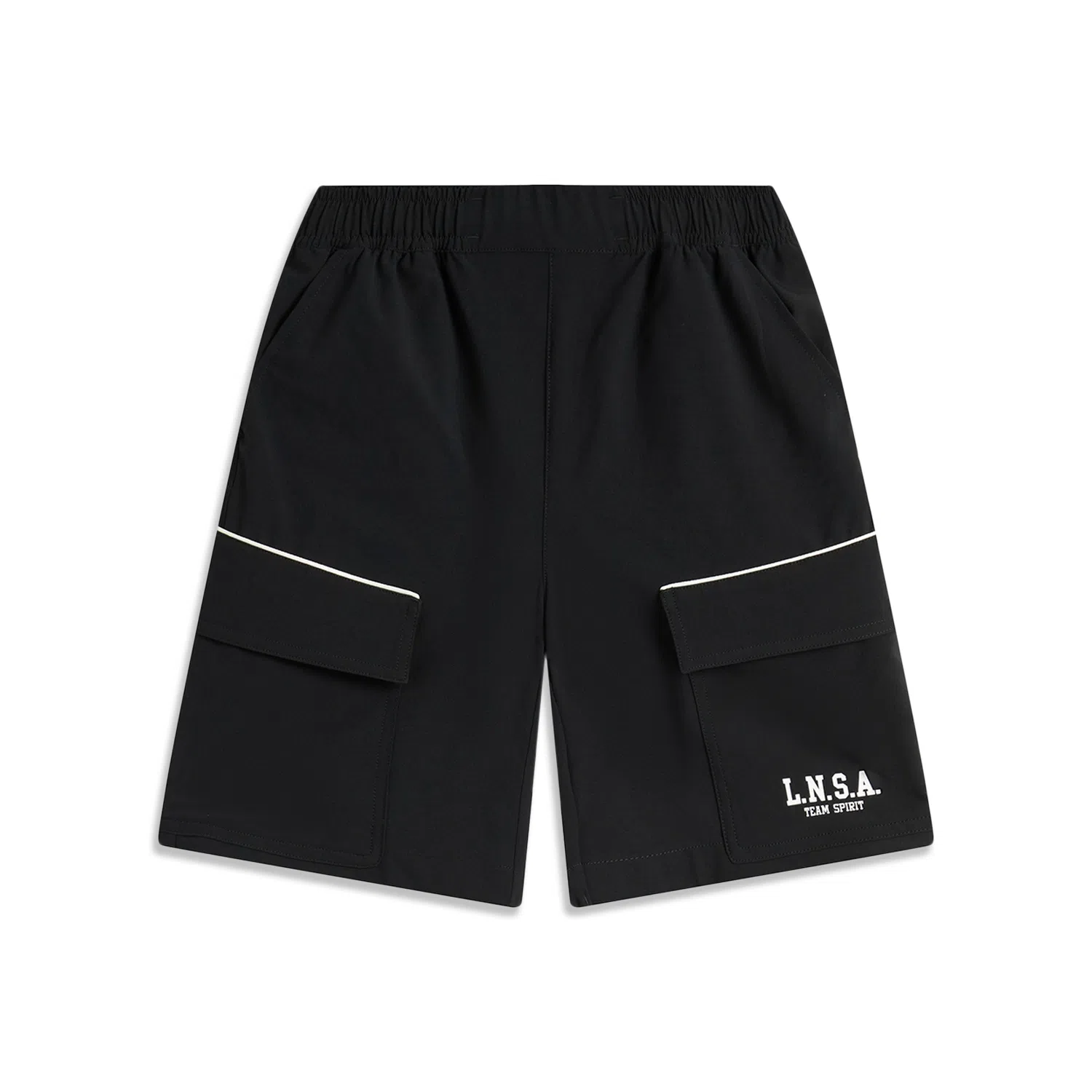 李宁儿童 运动生活系列 舒适休闲百搭短裤 青少年 黑色