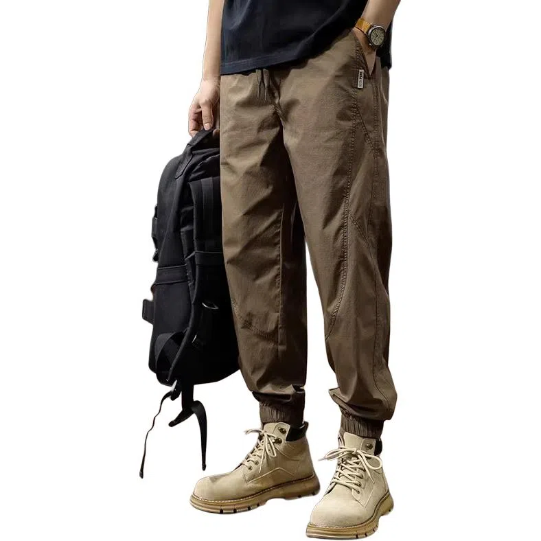 尘映 轻薄束脚宽松大码速干运动夏季裤子休闲裤 男款