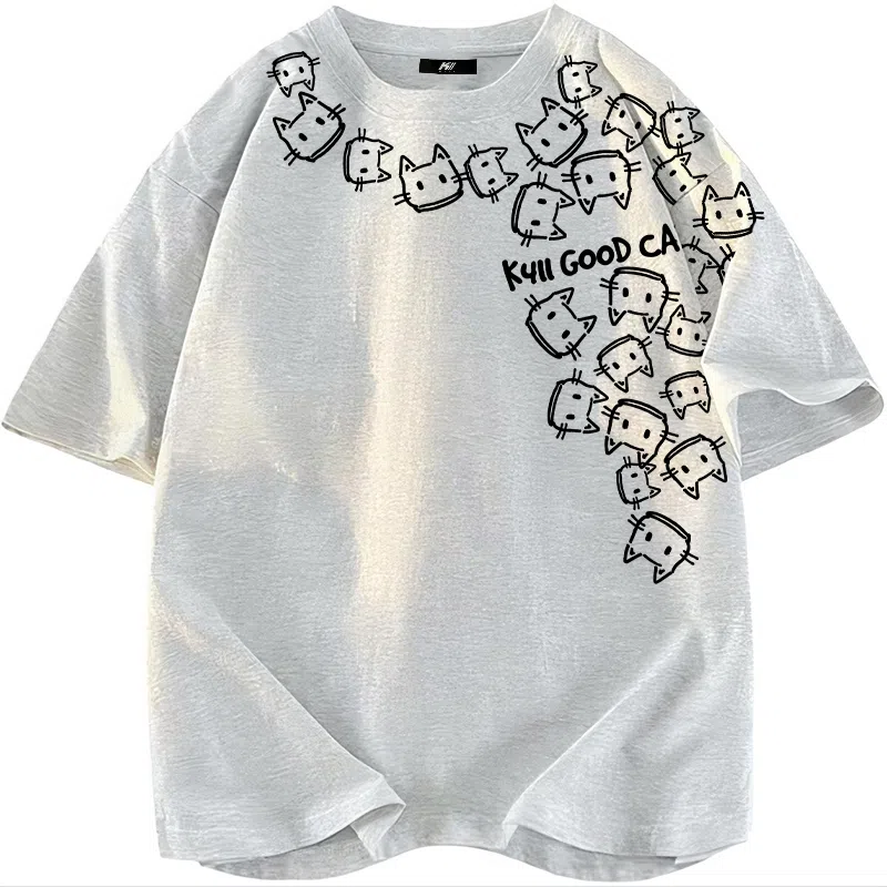 K411 Creative Cat Logo T-Shirt