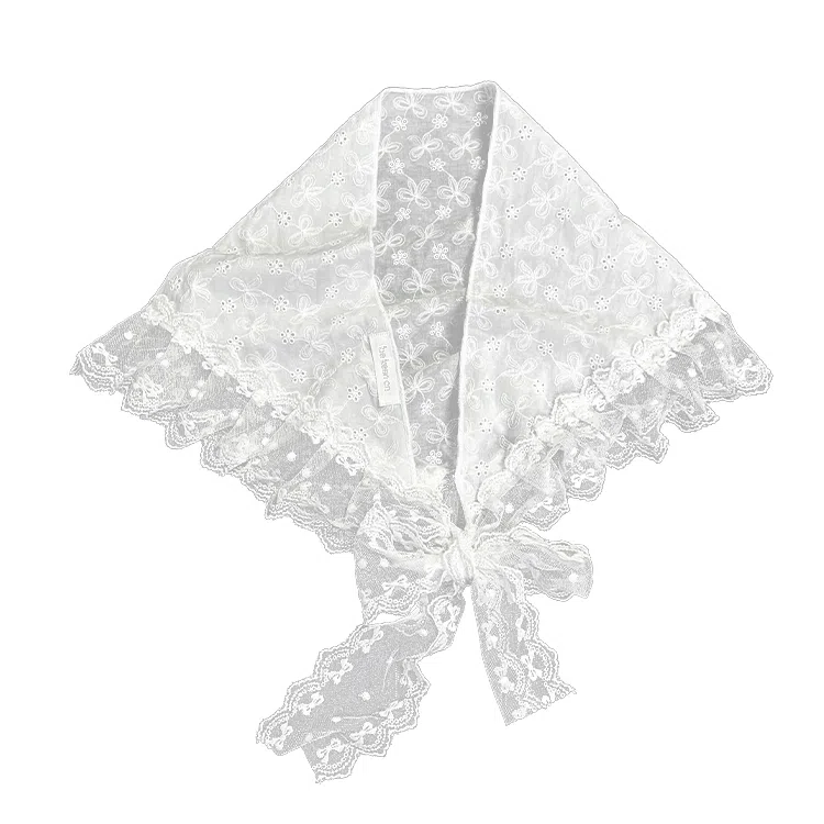 杨同学 复古气质蕾丝三角 棉 头巾 女款