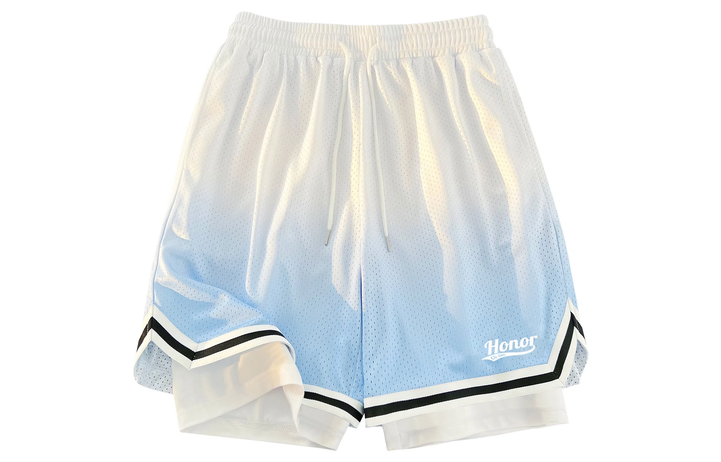 王者荣耀 不过膝美式训练网眼透气五分假两件运动宽松休闲短裤篮球裤 男女同款