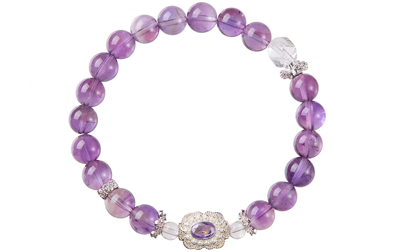 石头记 高级感新中式国风天然 紫水晶 手串 女款