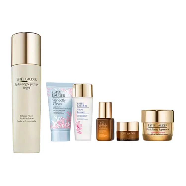 雅诗兰黛 提亮柔肤护肤套装 保湿舒缓 六件套