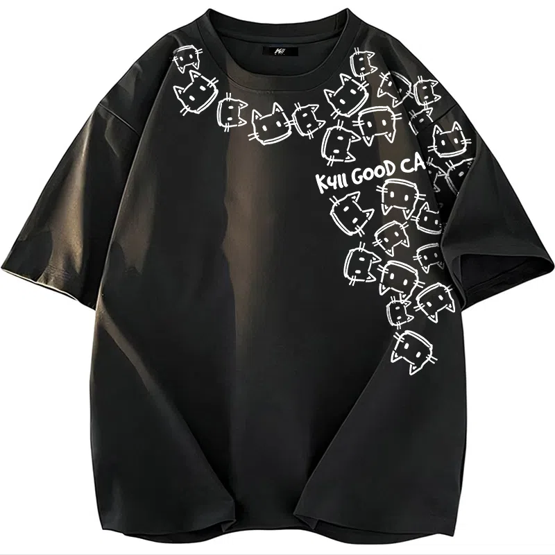 K411 Creative Cat Logo T-Shirt