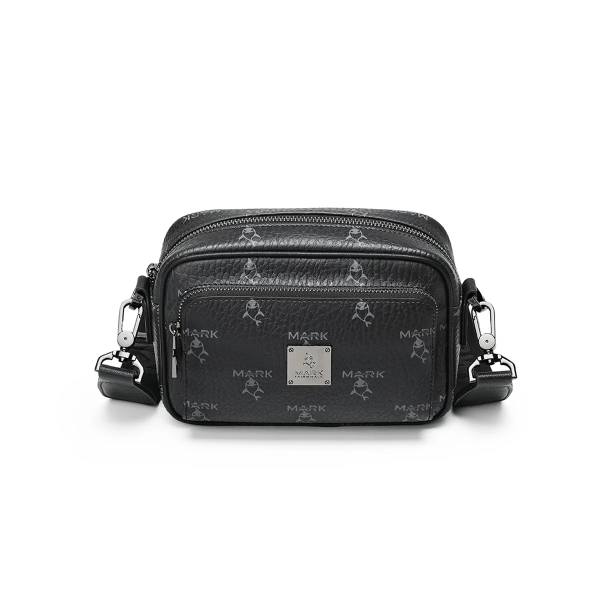 FAIRWHALE Classic Monogram Crossbody Bag Black
