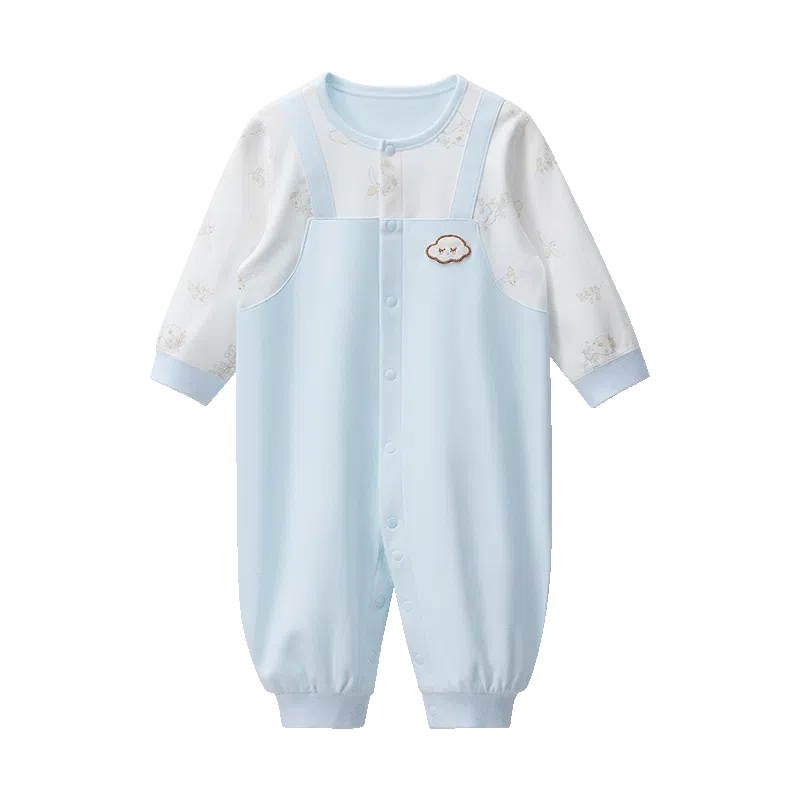 十月结晶连体衣 圆领舒适假两件长袖 婴幼童