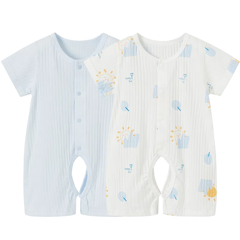婴童 童泰 纯棉短袖透气舒适连体衣