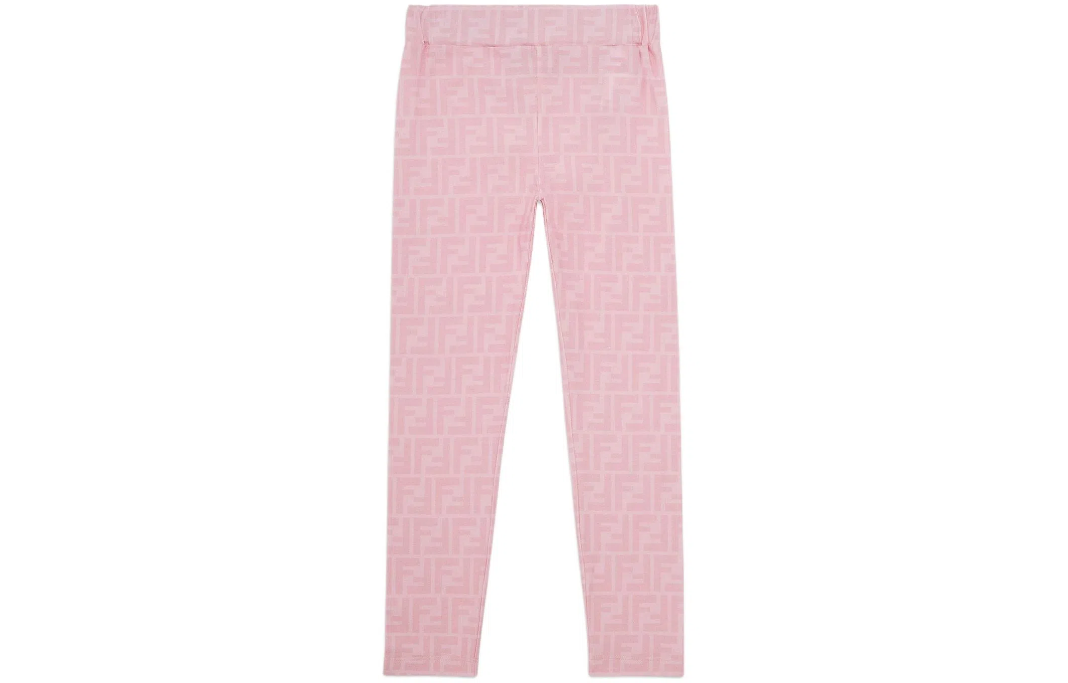 FENDI Pink Jersey Leggings With Logo