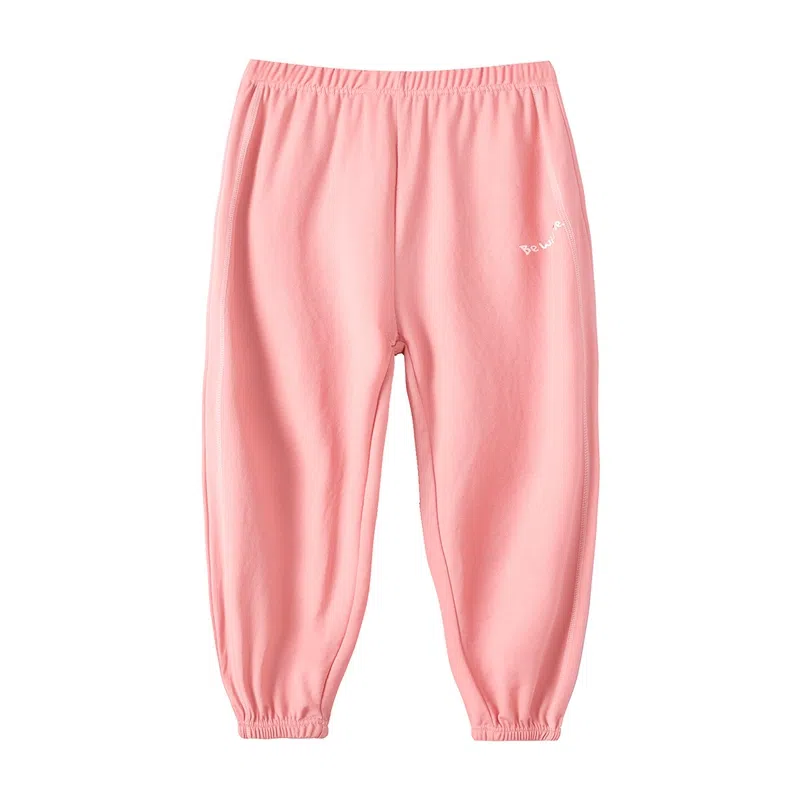 红豆 字母印花薄款束脚休闲裤 儿童款