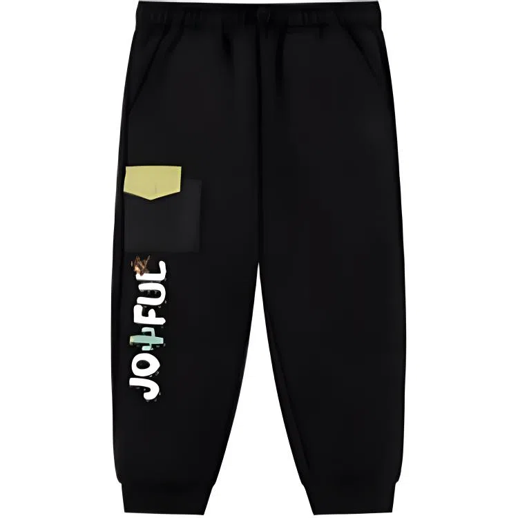 中小童 乔丹针织运动裤 舒适柔软百搭 黑色