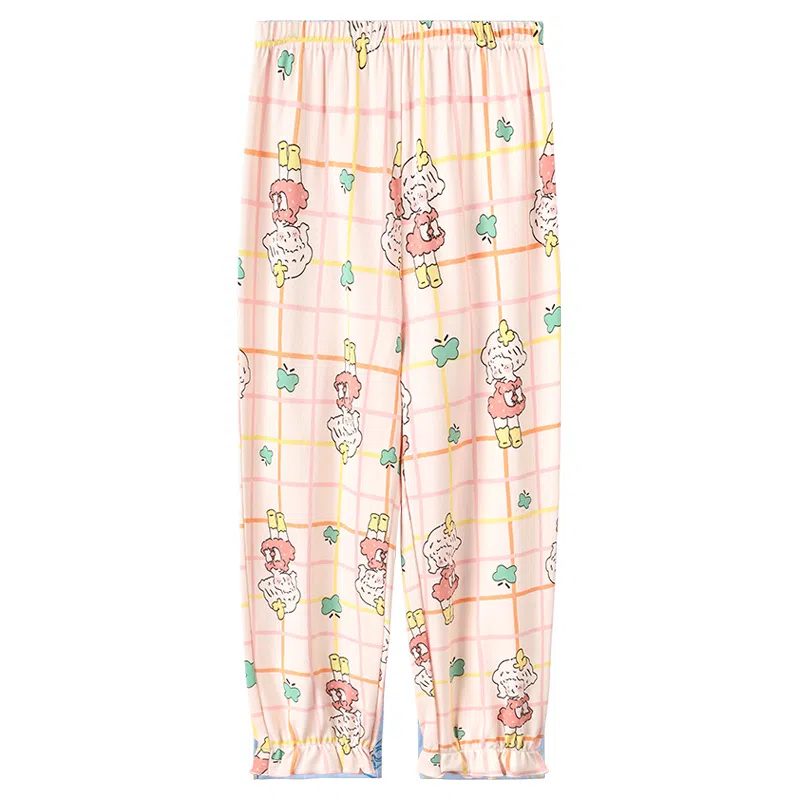 红豆 吸湿排汗舒适简约睡裤 大童 樱花粉