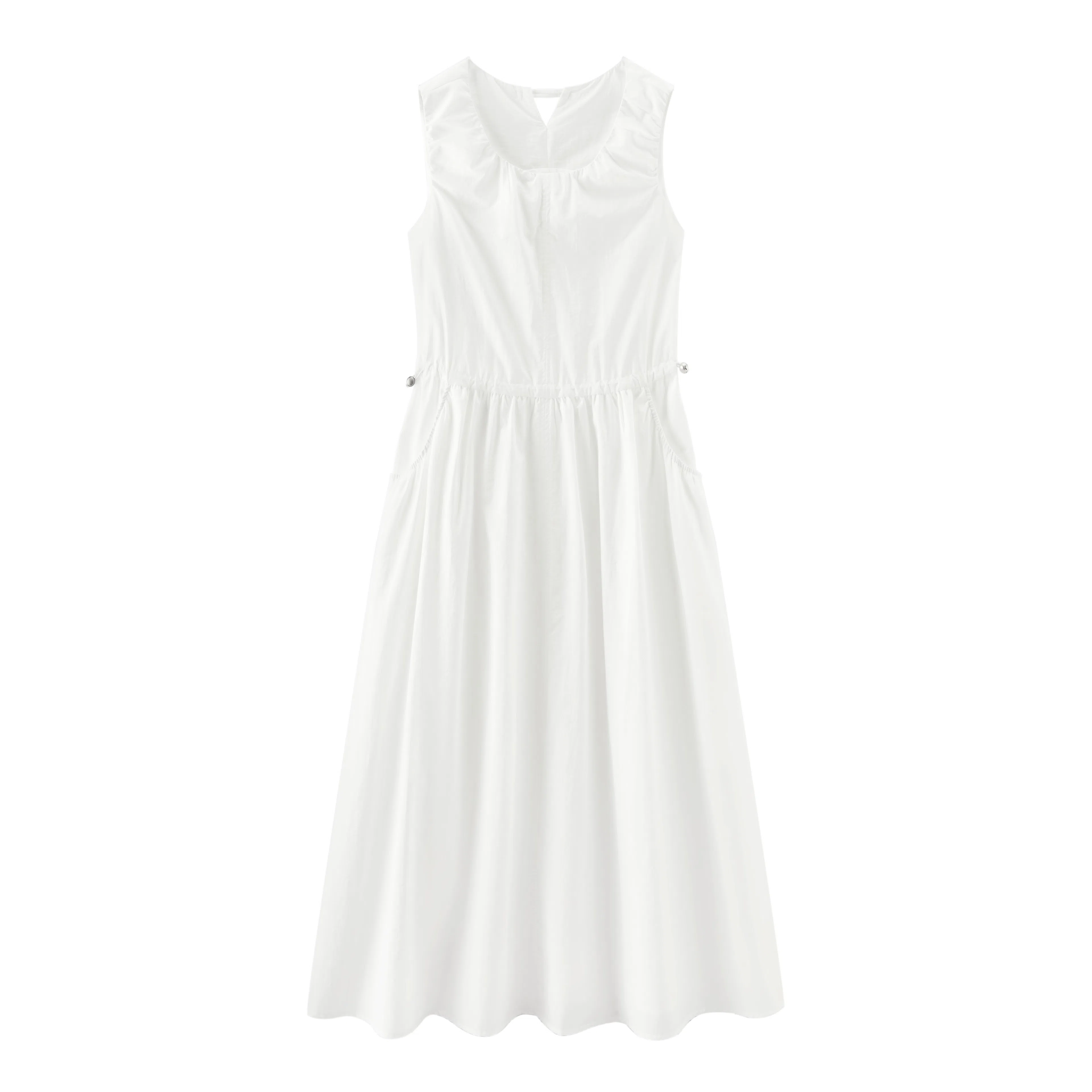 森马 纯色通勤百搭无袖连衣裙 女款