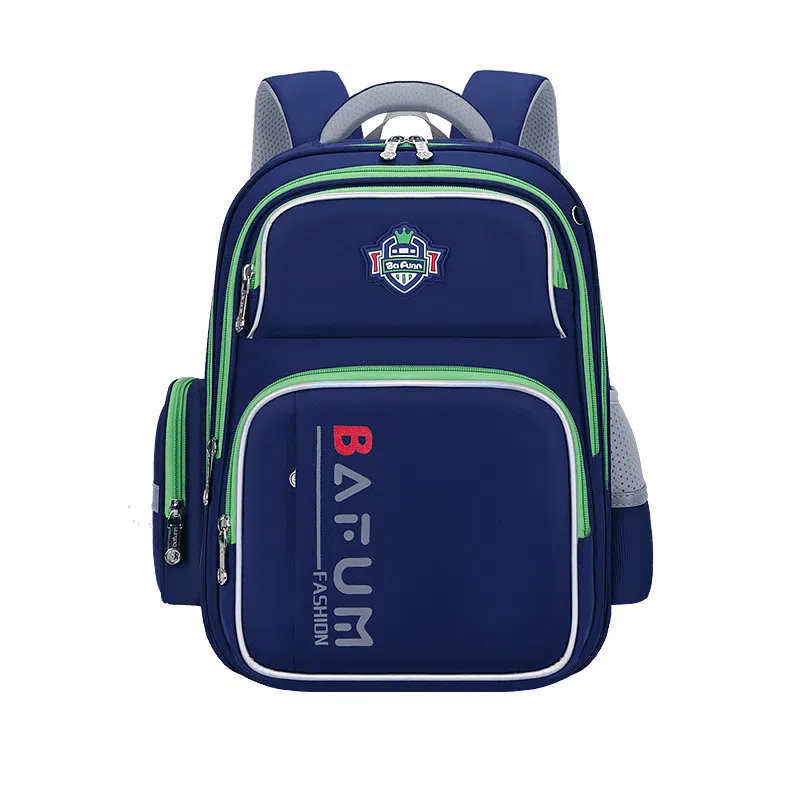 芭菲尼 高颜值儿童减压书包男小学生新款大容量减负护脊女孩安全反光双肩背包 尼龙 双肩包 儿童款 蓝色/绿色/红色/粉色