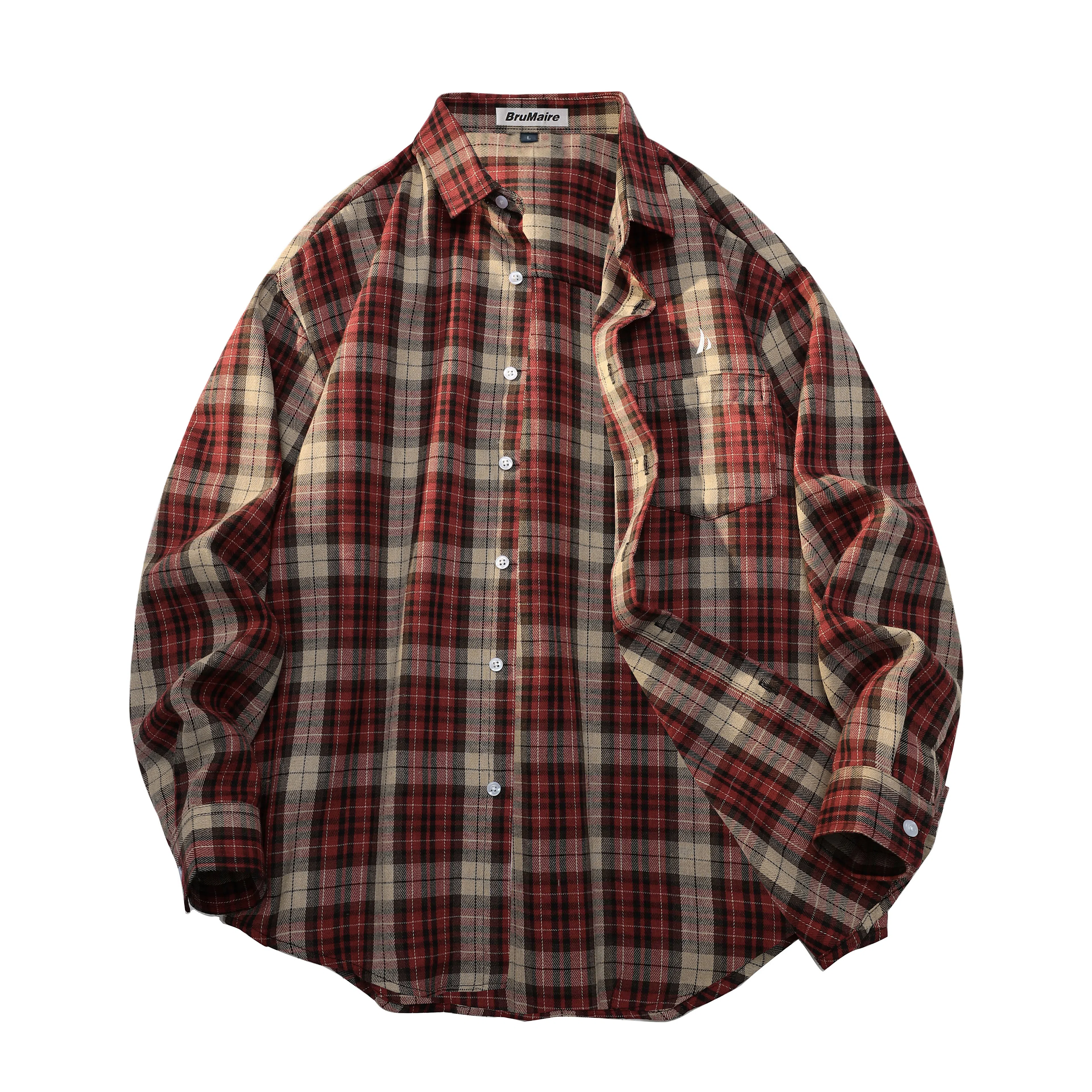 BRUMAIRE Plaid Shirt Red