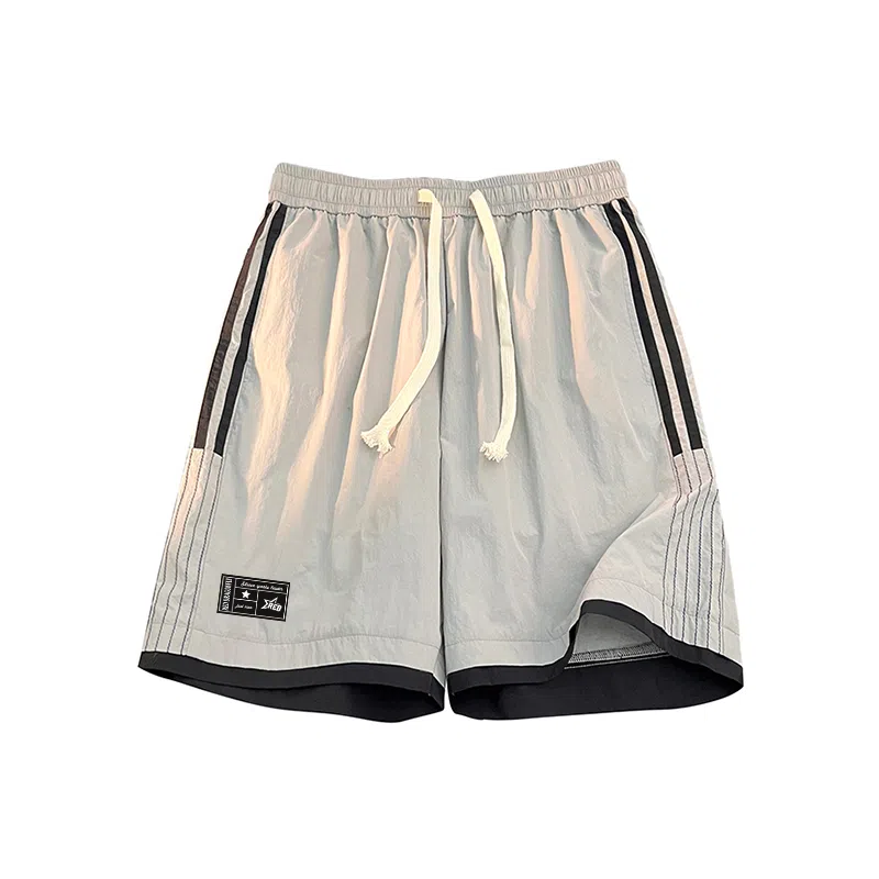 红蜻蜓 美式复古高街设计感经典高级舒适宽松百搭日常通勤潮流时尚简约直筒运动健身五分休闲短裤 男女同款