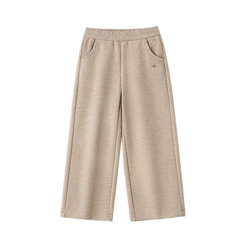 青蛙王子 简约舒适百搭宽松直筒休闲长裤 中小童