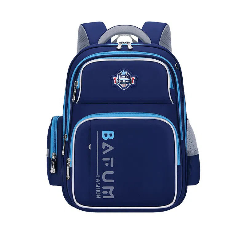 芭菲尼 高颜值儿童减压书包男小学生新款大容量减负护脊女孩安全反光双肩背包 尼龙 双肩包 儿童款 蓝色/绿色/红色/粉色