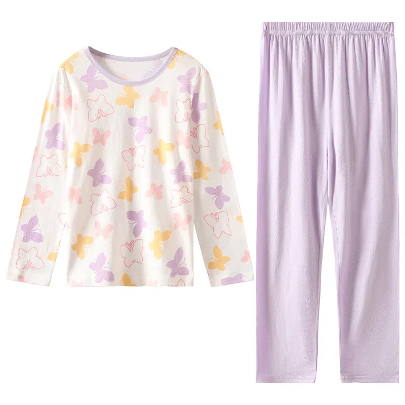 红豆家居服 满印亲肤柔软时尚 白色中小童