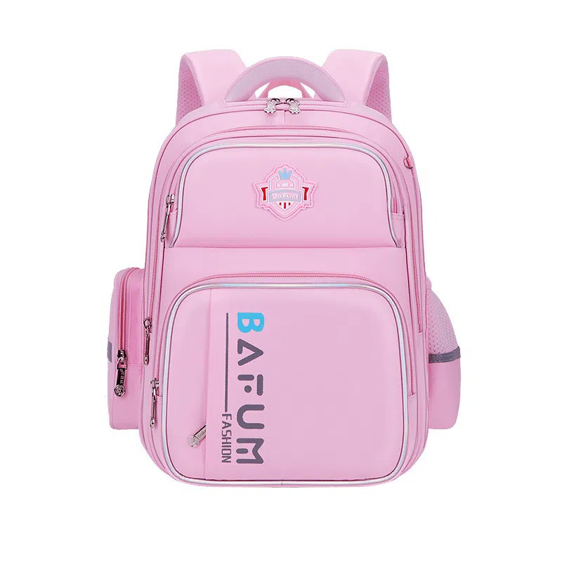 芭菲尼 高颜值儿童减压书包男小学生新款大容量减负护脊女孩安全反光双肩背包 尼龙 双肩包 儿童款 蓝色/绿色/红色/粉色