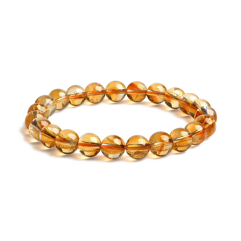 印象眸 新中式小众设计精致简约通勤风气质百搭时尚天然 黄水晶 手串 女款