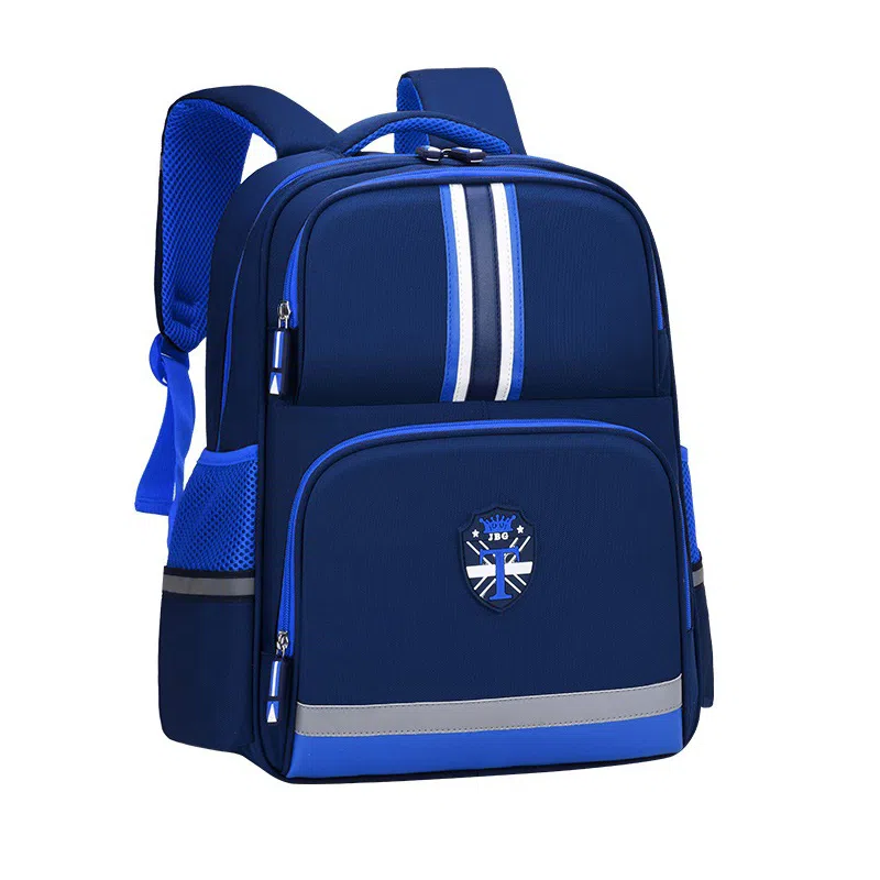 芭菲尼 高颜值大容量英伦风防泼水轻便背包 尼龙 双肩包 儿童款 粉色/蓝色/红色