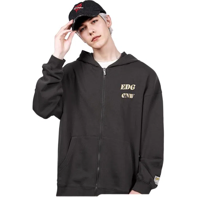 CANOTWAIT EDG Collaboration Printed Zip Hoodie