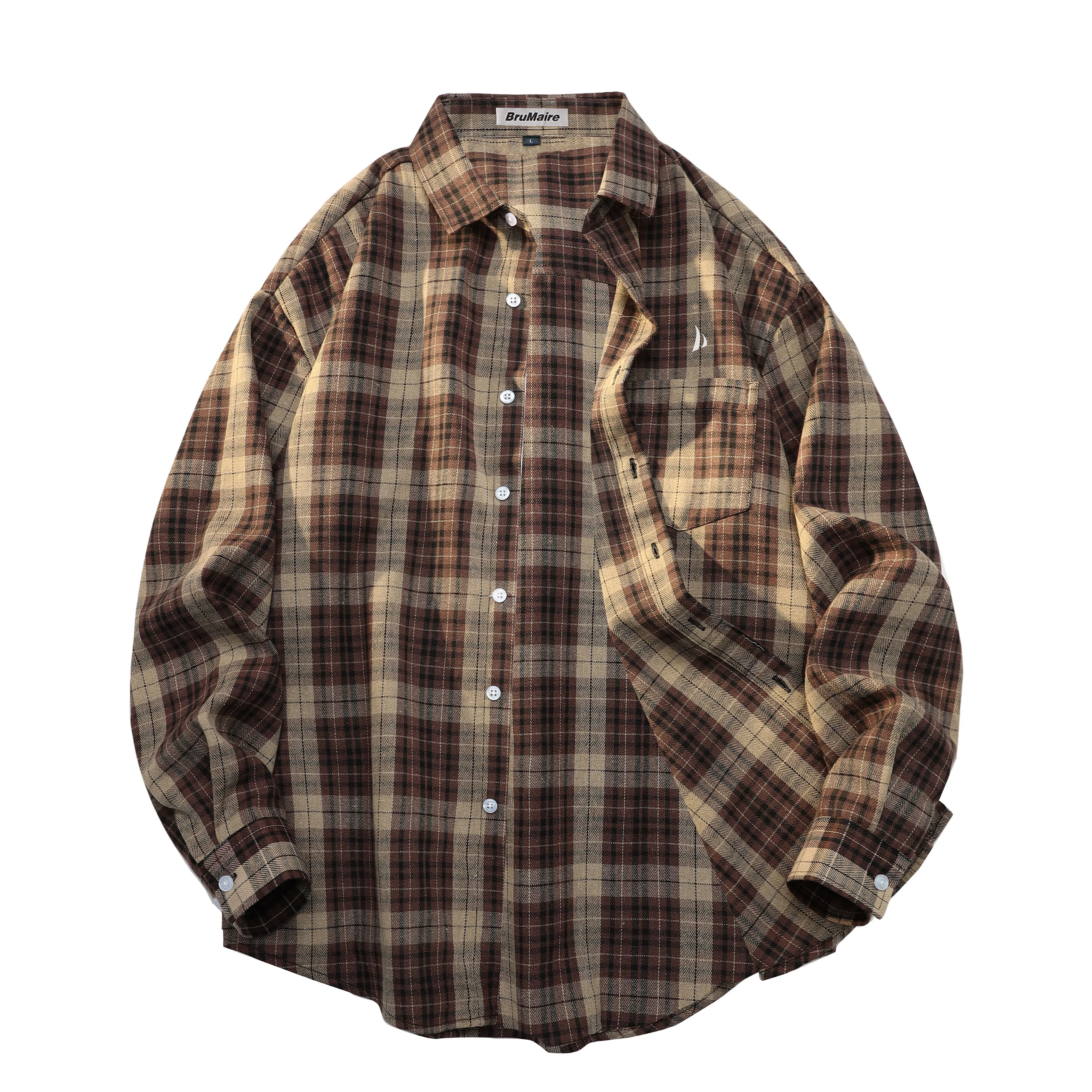BRUMAIRE Plaid Shirt Red