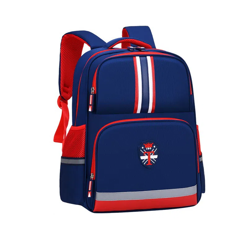 芭菲尼 高颜值大容量英伦风防泼水轻便背包 尼龙 双肩包 儿童款 粉色/蓝色/红色