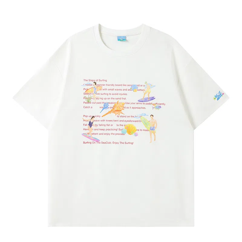 Crying Center Summer Surf Illustration Tee