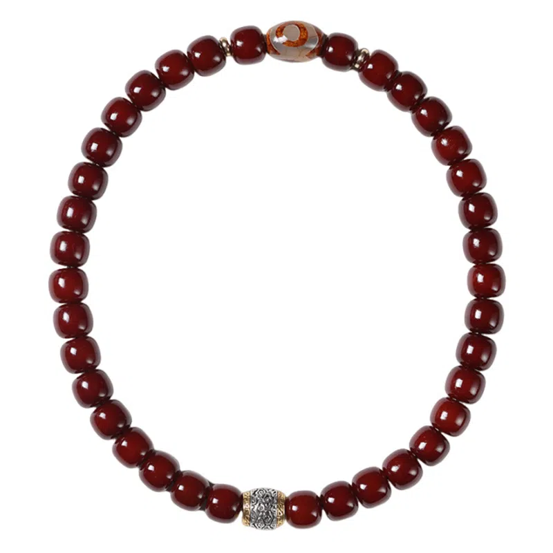 【古法手工】 含藏 车厘子红 朱砂供 佛珠 菩提根 手串 男女同款情侣款