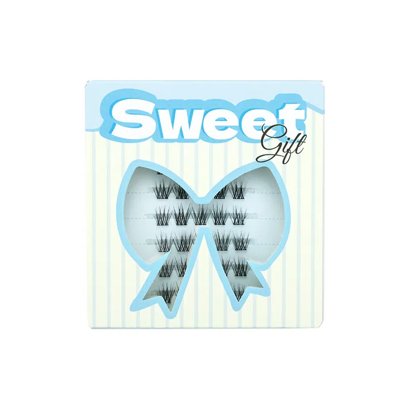 酷乐丝 胶水款 里斯本 假睫毛  交叉款单簇 漫画款 凌乱感  轻盈仿真 上眼无感 懒人化妆 新手睫毛