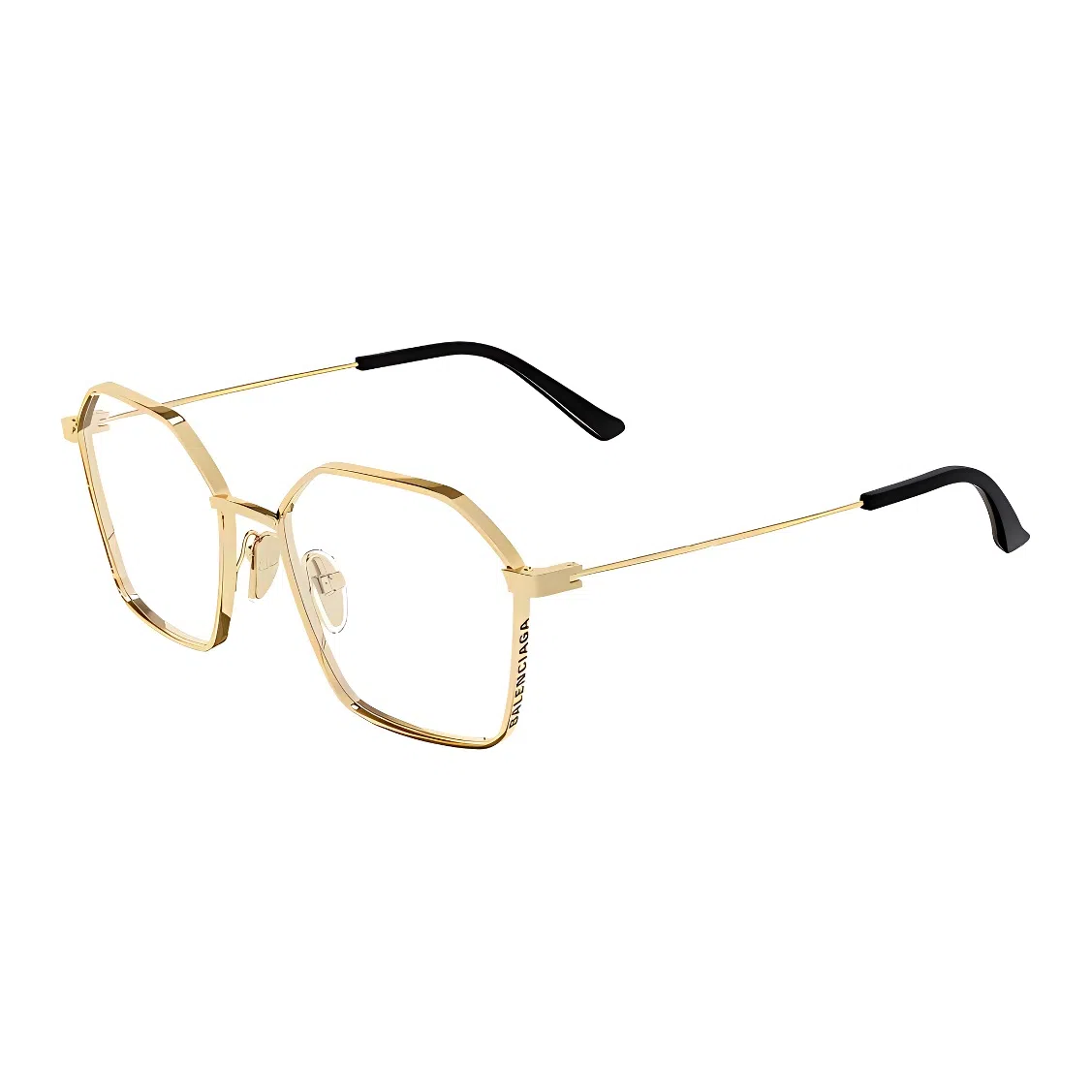 Balenciaga Metal Irregular Optical Frame Gold