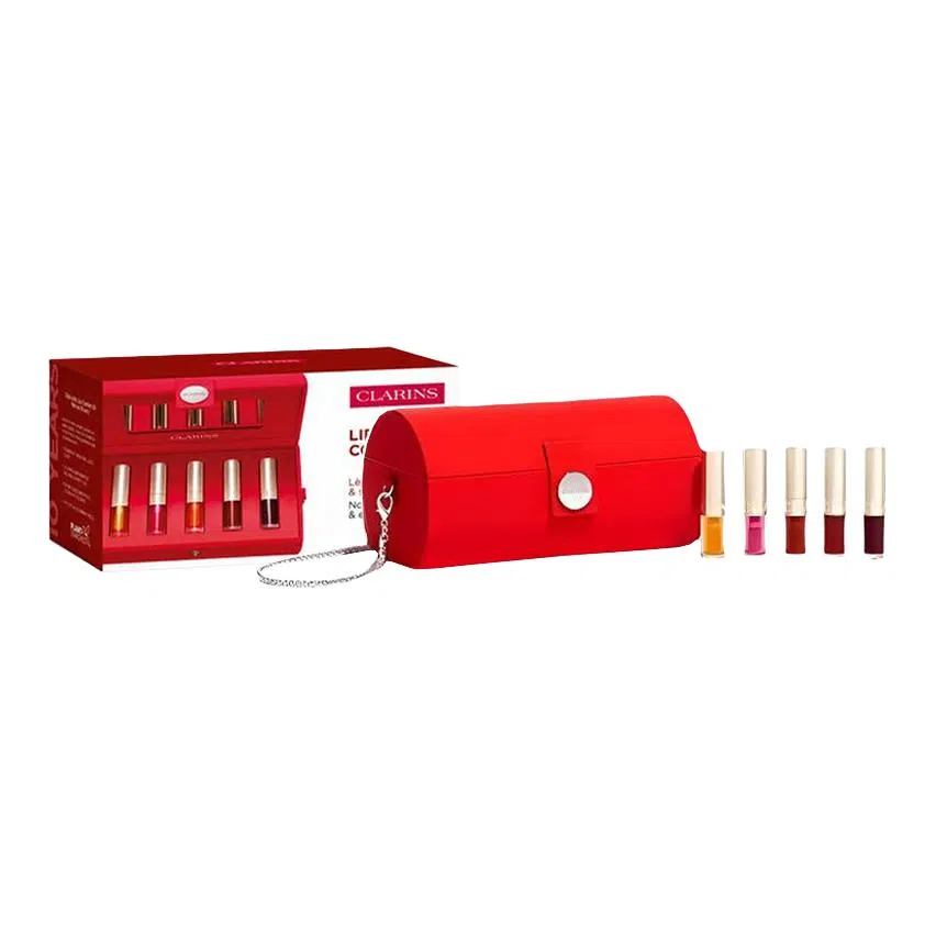 娇韵诗 植萃凝亮滋养护唇油彩妆套装 易上色保湿滋润 六件套