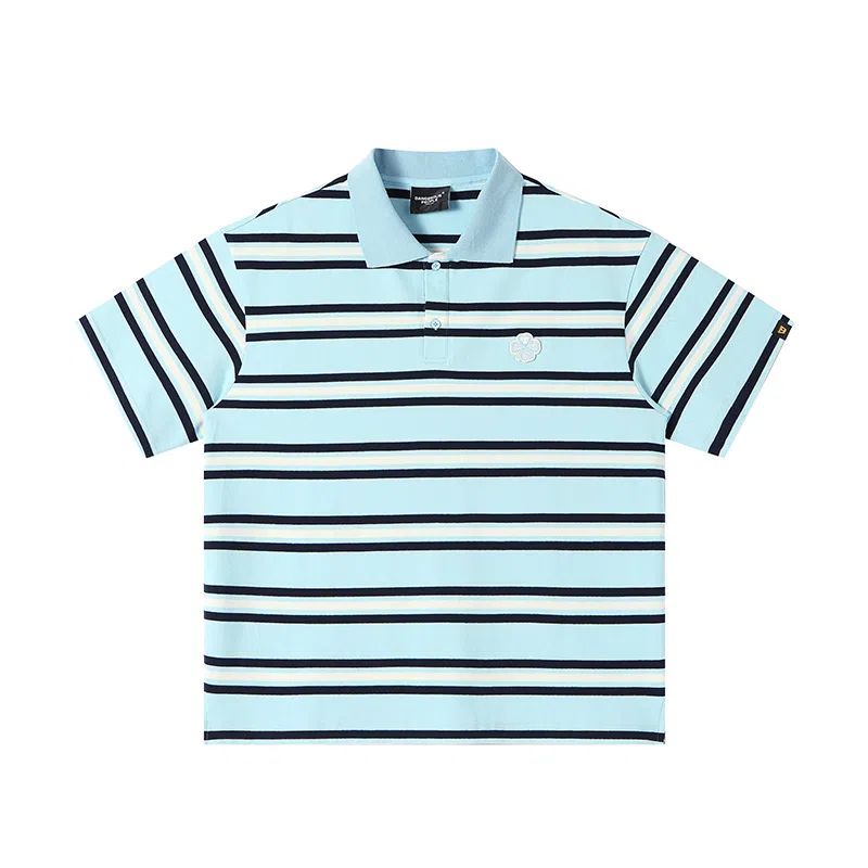 DANGEROUSPEOPLE Retro Striped Polo