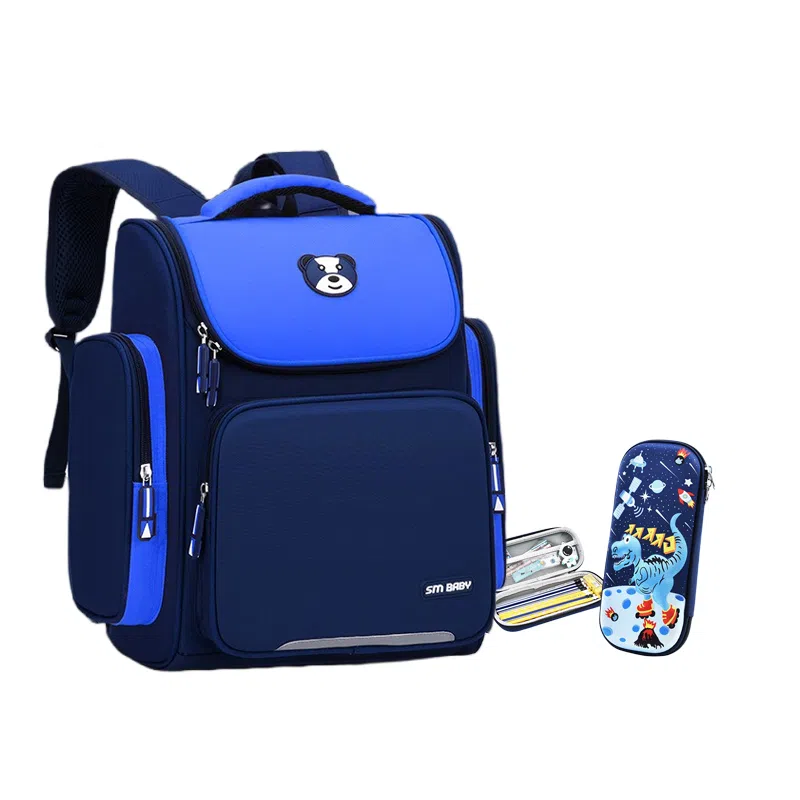 芭菲尼 高颜值大容量多隔层小学生初高中生护脊减负防泼水上课背包 牛津布  双肩包 常规 儿童款 粉色/宝蓝色/玫红色/天蓝色