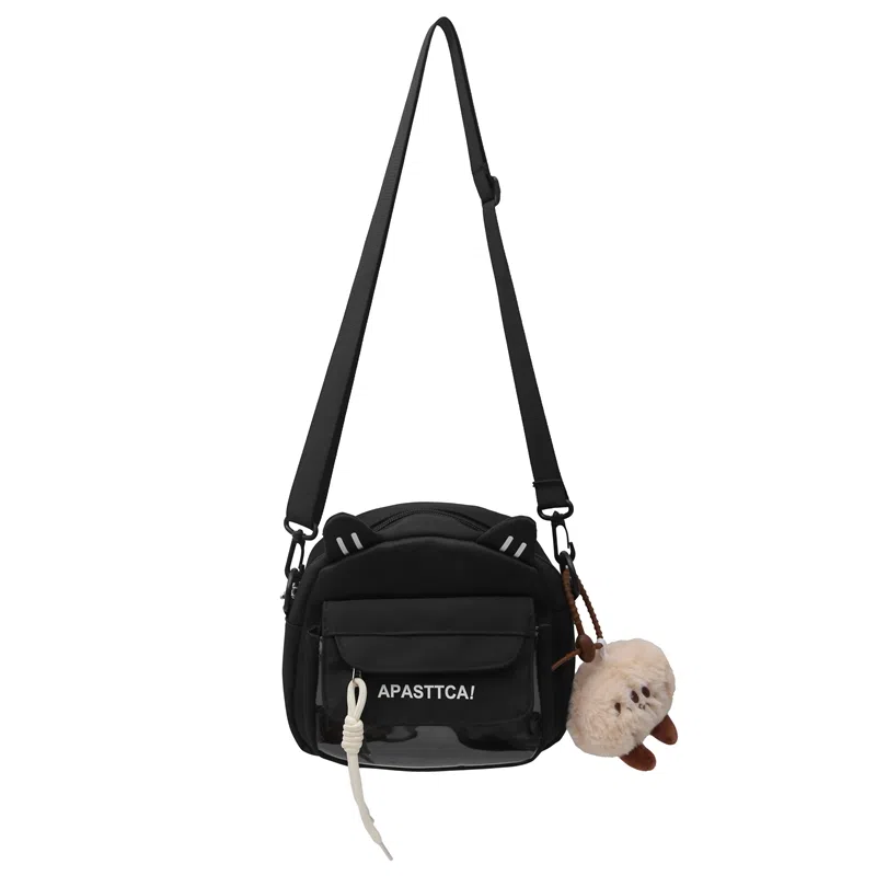 垣途者 日系可爱猫咪时尚潮流百搭 尼龙 单肩斜挎包 常规 女款 多色