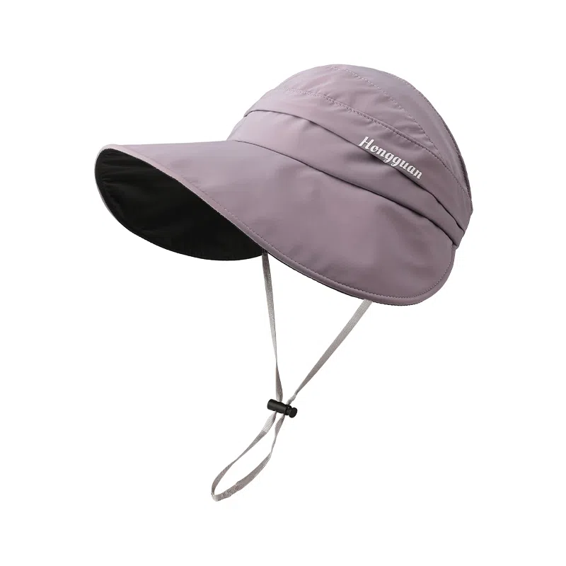 稻草人 夏季户外出游大檐空顶帽 遮阳防紫外线 韩版简约百搭 可折叠 聚酯纤维 防晒帽 女款