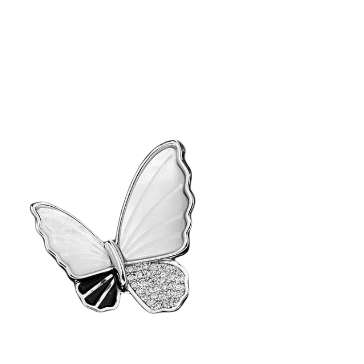 山一丸 蝴蝶个性气质外套大衣领口装饰 铜 胸针 女款
