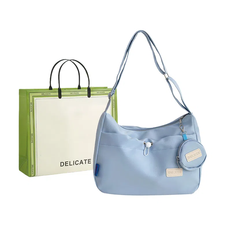 芭菲尼 休闲简约日常通勤时尚百搭 尼龙 单肩斜挎包 女款 白色黑色黄色蓝色