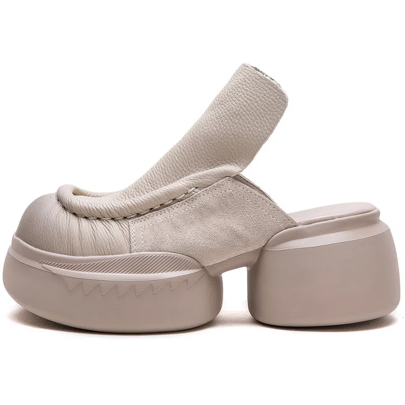 杰骤 厚底外穿  时尚潮流包头拖鞋 女