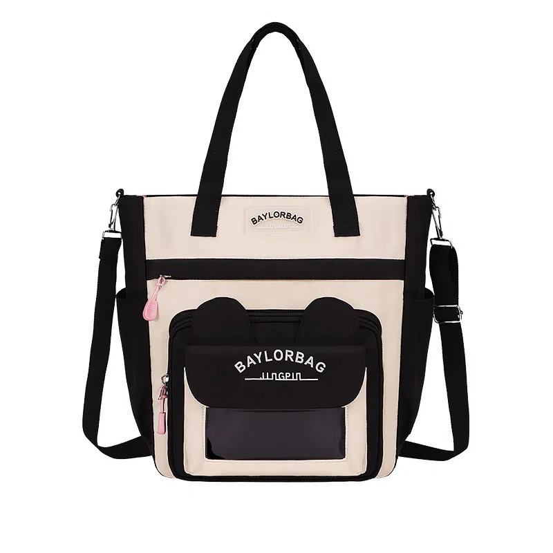 芭菲尼 学院风百搭撞色卡通 尼龙 斜挎包 常规 女款 多色